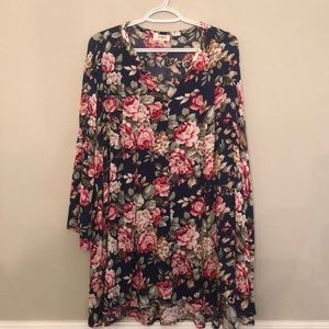 Floral long sleeve dress